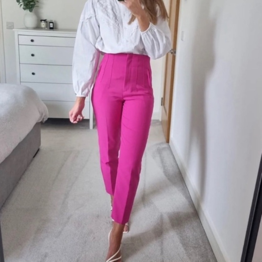 Zara High Waist Slim Fit Trousers